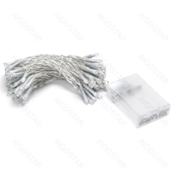 Lampki choinkowe-ozdobne na 3 baterie AA 100LED 10m Zimne